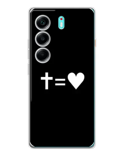 Чехол для TECNO Camon 40 с картинкой «Крест и Сердце» Чехол для TECNO Camon 40 с картинкой «Крест и Сердце»