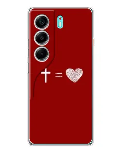 Чехол для TECNO Camon 40 с картинкой «Уравнение любви»