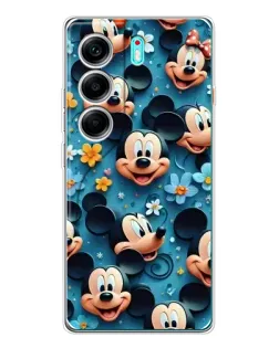 Чехол для TECNO Camon 40 с картинкой «Паттерн Микки и Минни»