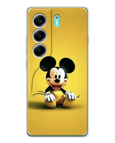 Чехол для TECNO Camon 40 с картинкой «Микки на желтом»