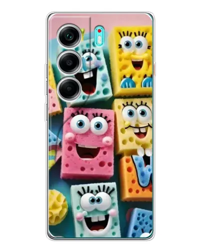 Чохол для TECNO Camon 40 з картинкою «Кольорові губки»