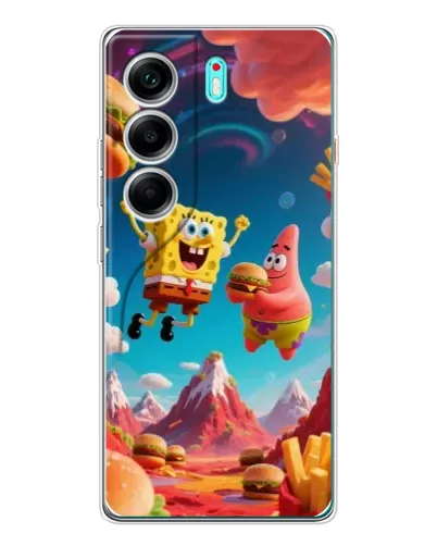 Чохол для TECNO Camon 40 з картинкою «Космічний фастфуд»