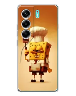 Чохол для TECNO Camon 40 з картинкою «Губка Боб кухар»