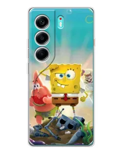 Чохол для TECNO Camon 40 з картинкою «Спанч Боб переможець»