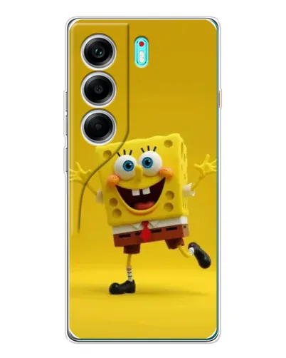 Чохол для TECNO Camon 40 з картинкою «Позитивний Губка Боб»