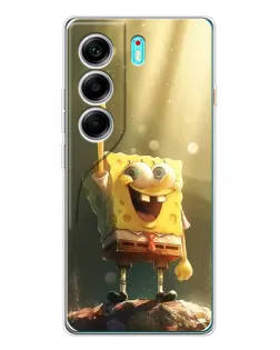 Чохол для TECNO Camon 40 з картинкою «Сяючий Спанч Боб»