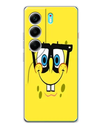 Чехол для TECNO Camon 40 с картинкой «Минималистичный Спанч Боб» Чехол для TECNO Camon 40 с картинкой «Минималистичный Спанч Боб»