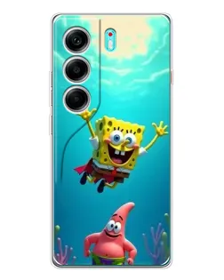 Чехол для TECNO Camon 40 с картинкой «Спанч Боб под водой»