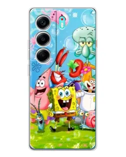 Чехол для TECNO Camon 40 с картинкой «Губка Боб и друзья»