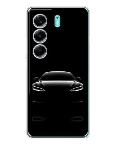 Чохол для TECNO Camon 40 з картинкою «Силует Tesla Night»