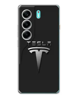 Чохол для TECNO Camon 40 з картинкою «Сталевий логотип Tesla» Чохол для TECNO Camon 40 з картинкою «Сталевий логотип Tesla»