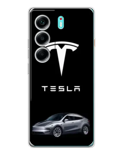 Чохол для TECNO Camon 40 з картинкою «Tesla Model Y»