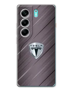 Чохол для TECNO Camon 40 з картинкою «Металева текстура Tesla» Чохол для TECNO Camon 40 з картинкою «Металева текстура Tesla»