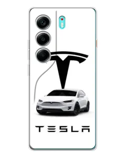 Чохол для TECNO Camon 40 з картинкою «Tesla White Style» Чохол для TECNO Camon 40 з картинкою «Tesla White Style»