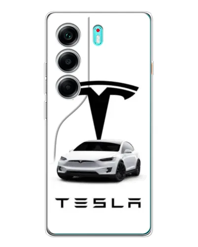 Чохол для TECNO Camon 40 з картинкою «Tesla White Style»