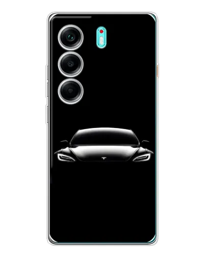 Чохол для TECNO Camon 40 з картинкою «Фари Tesla Night»
