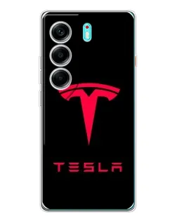 Чохол для TECNO Camon 40 з картинкою «Tesla Red Logo» Чохол для TECNO Camon 40 з картинкою «Tesla Red Logo»