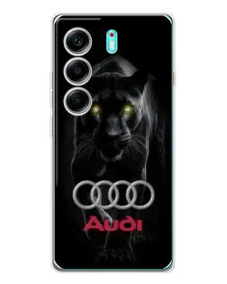 Чохол для TECNO Camon 40 з картинкою «Пантера та Audi»