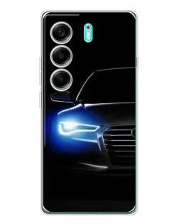 Чохол для TECNO Camon 40 з картинкою «Неоновий погляд Audi»