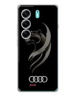 Чохол для TECNO Camon 40 з картинкою «Графіка — пантера та Audi»