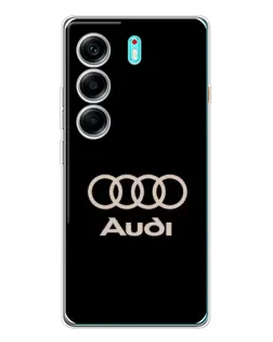 Чохол для TECNO Camon 40 з картинкою «Audi — золотий логотип»