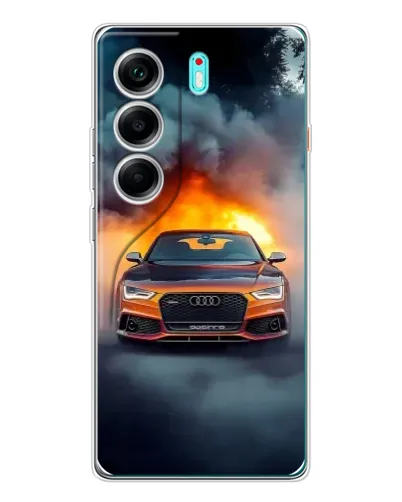 Чохол для TECNO Camon 40 з картинкою «Audi у вогняному диму» Чохол для TECNO Camon 40 з картинкою «Audi у вогняному диму»