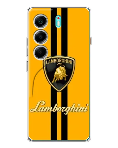 Чохол для TECNO Camon 40 з картинкою «Lamborghini Stripe жовтий» Чохол для TECNO Camon 40 з картинкою «Lamborghini Stripe жовтий»