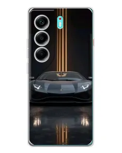 Чохол для TECNO Camon 40 з картинкою «Lamborghini золоті лінії» Чохол для TECNO Camon 40 з картинкою «Lamborghini золоті лінії»