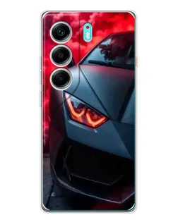 Чохол для TECNO Camon 40 з картинкою «Lamborghini червоне сяйво» Чохол для TECNO Camon 40 з картинкою «Lamborghini червоне сяйво»