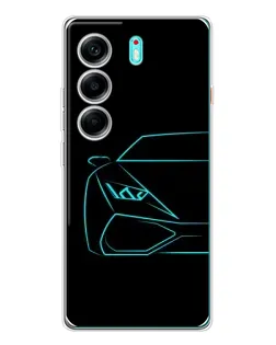 Чохол для TECNO Camon 40 з картинкою «Блакитний силует Lamborghini» Чохол для TECNO Camon 40 з картинкою «Блакитний силует Lamborghini»