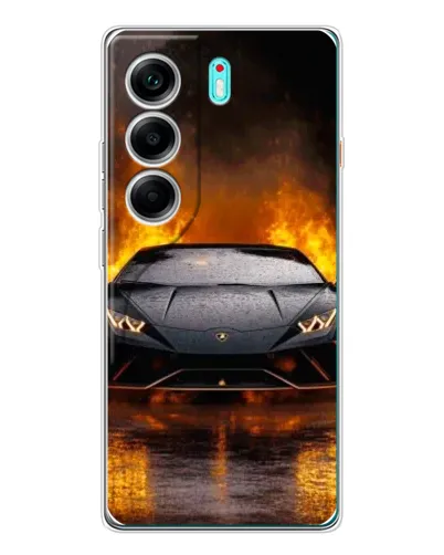Чохол для TECNO Camon 40 з картинкою «Lamborghini у вогні» Чохол для TECNO Camon 40 з картинкою «Lamborghini у вогні»