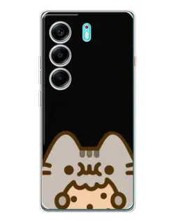 Чехол для TECNO Camon 40 с картинкой «Пушин на черном»