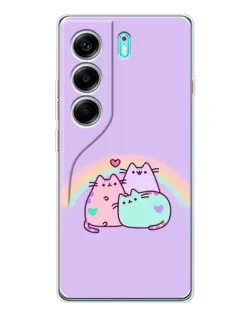 Чехол для TECNO Camon 40 с картинкой «Радужные Пушины»