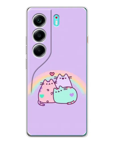Чехол для TECNO Camon 40 с картинкой «Радужные Пушины»