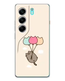 Чехол для TECNO Camon 40 с картинкой «Пушин на шариках»