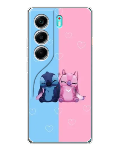 Чохол для TECNO Camon 40 з картинкою «Stitch та Angel Love»