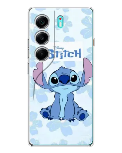 Чохол для TECNO Camon 40 з картинкою «Stitch серед квітів»