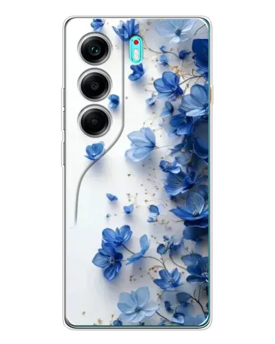 Чехол для TECNO Camon 40 с картинкой «Голубой цветочный каскад» Чехол для TECNO Camon 40 с картинкой «Голубой цветочный каскад»