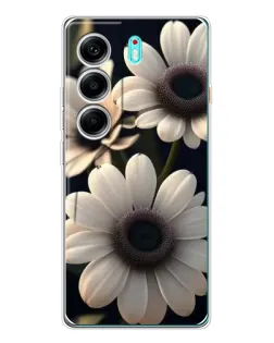 Чехол для TECNO Camon 40 с картинкой «Белые маргаритки макро» Чехол для TECNO Camon 40 с картинкой «Белые маргаритки макро»