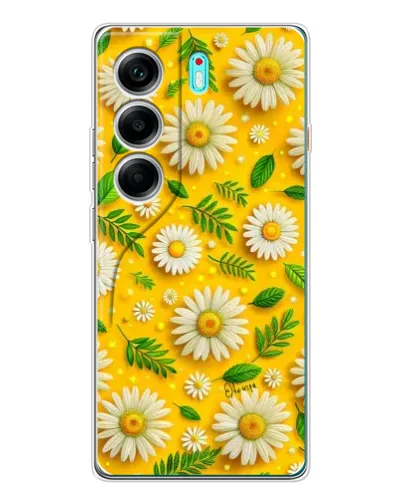 Чехол для TECNO Camon 40 с картинкой «Ромашковое солнце» Чехол для TECNO Camon 40 с картинкой «Ромашковое солнце»