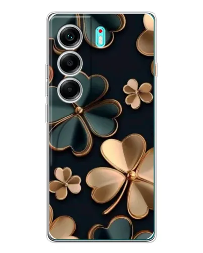 Чехол для TECNO Camon 40 с картинкой «Клевер в золоте» Чехол для TECNO Camon 40 с картинкой «Клевер в золоте»