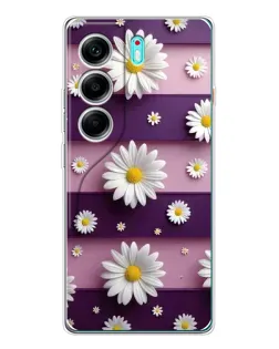 Чехол для TECNO Camon 40 с картинкой «Ромашки на фиолетовом» Чехол для TECNO Camon 40 с картинкой «Ромашки на фиолетовом»