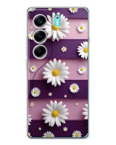 Чехол для TECNO Camon 40 с картинкой «Ромашки на фиолетовом» Чехол для TECNO Camon 40 с картинкой «Ромашки на фиолетовом»