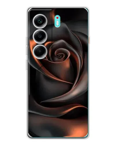 Чехол для TECNO Camon 40 с картинкой «Шелковая черная роза» Чехол для TECNO Camon 40 с картинкой «Шелковая черная роза»