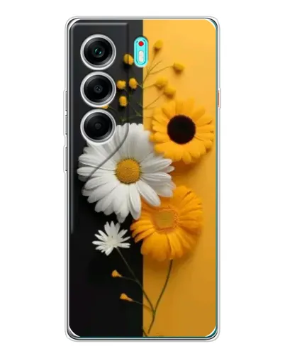Чехол для TECNO Camon 40 с картинкой «Подсолнух и ромашка» Чехол для TECNO Camon 40 с картинкой «Подсолнух и ромашка»