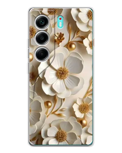Чехол для TECNO Camon 40 с картинкой «Белие бумажние цвети» Чехол для TECNO Camon 40 с картинкой «Белие бумажние цвети»