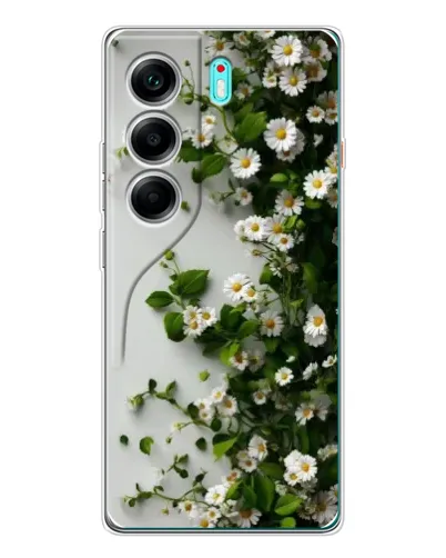 Чехол для TECNO Camon 40 с картинкой «Ветка мелких белых цветов» Чехол для TECNO Camon 40 с картинкой «Ветка мелких белых цветов»