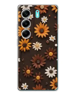 Чехол для TECNO Camon 40 с картинкой «Узор из маленьких подсолнухов» Чехол для TECNO Camon 40 с картинкой «Узор из маленьких подсолнухов»