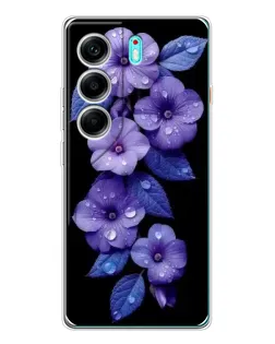 Чехол для TECNO Camon 40 с картинкой «Фиолетовые цветы с росою» Чехол для TECNO Camon 40 с картинкой «Фиолетовые цветы с росою»