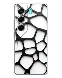 Чехол для TECNO Camon 40 с картинкой «Белая объемная сетка» Чехол для TECNO Camon 40 с картинкой «Белая объемная сетка»